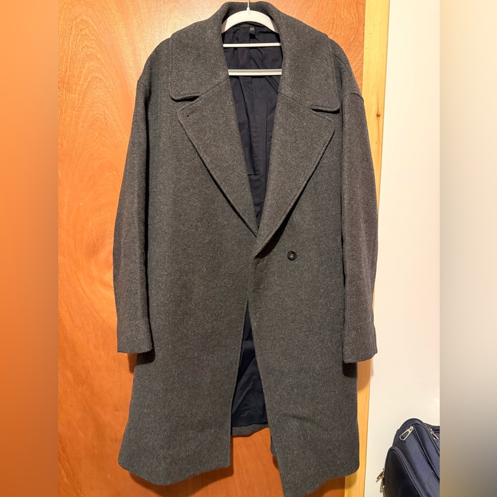 COS Grey Wool Blend Cocoon Coat